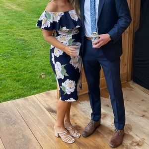 Premier Amour Off the Shoulder Floral Dress